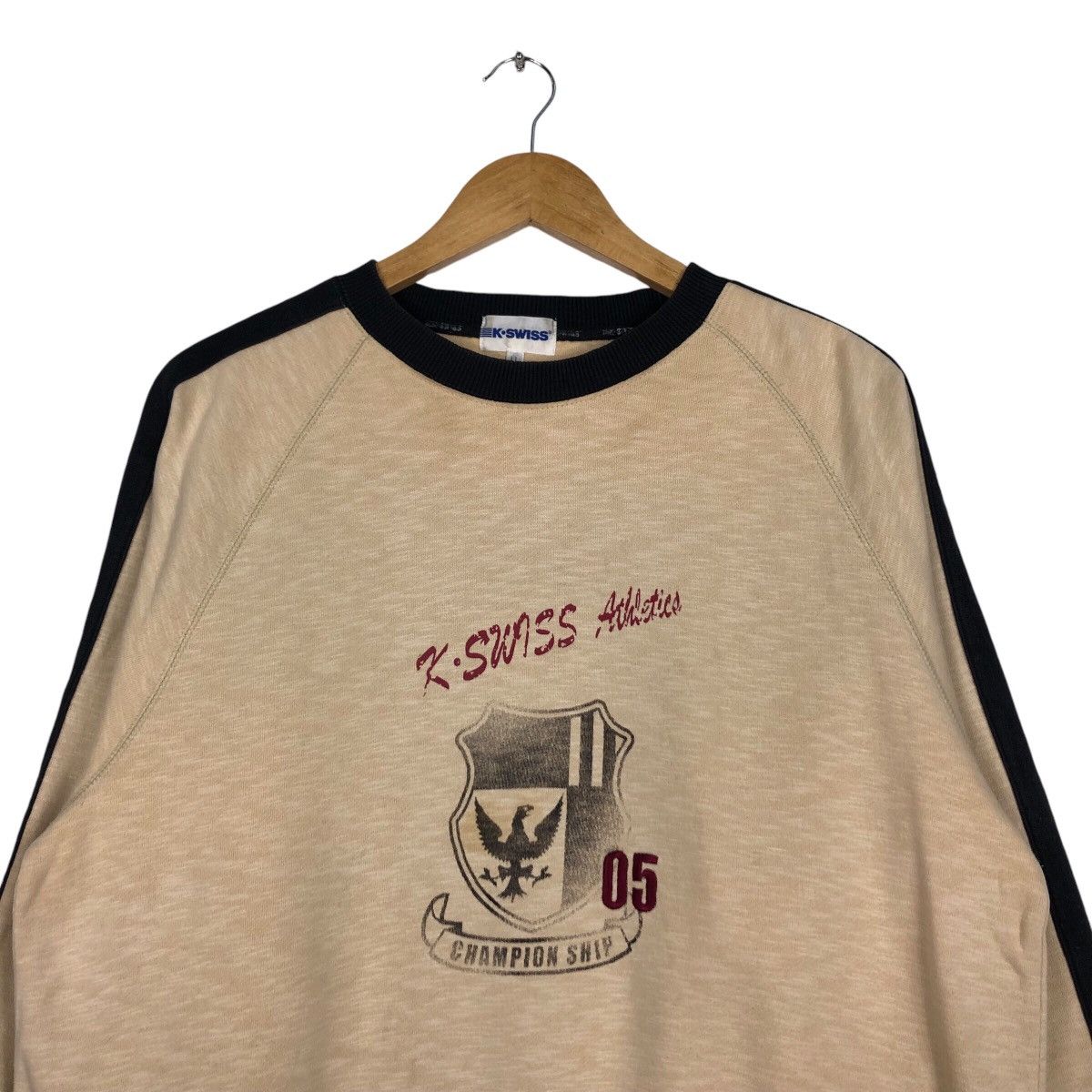 K-Swiss × Vintage Vintage K swiss Sweatshirt 90s design rare medium Size US M / EU 48-50 / 2 - 2 Thumbnail