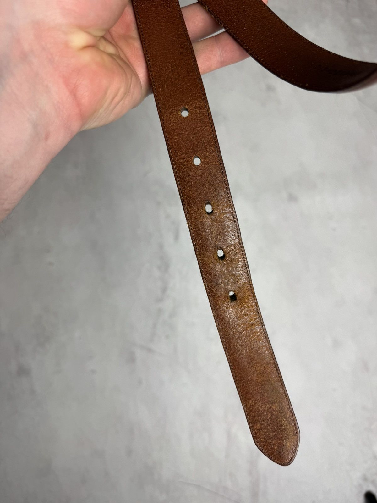 Polo Ralph Lauren × Ralph Lauren × Vintage Polo Ralph Lauren Belt Brown Leather Size ONE SIZE - 11 Thumbnail