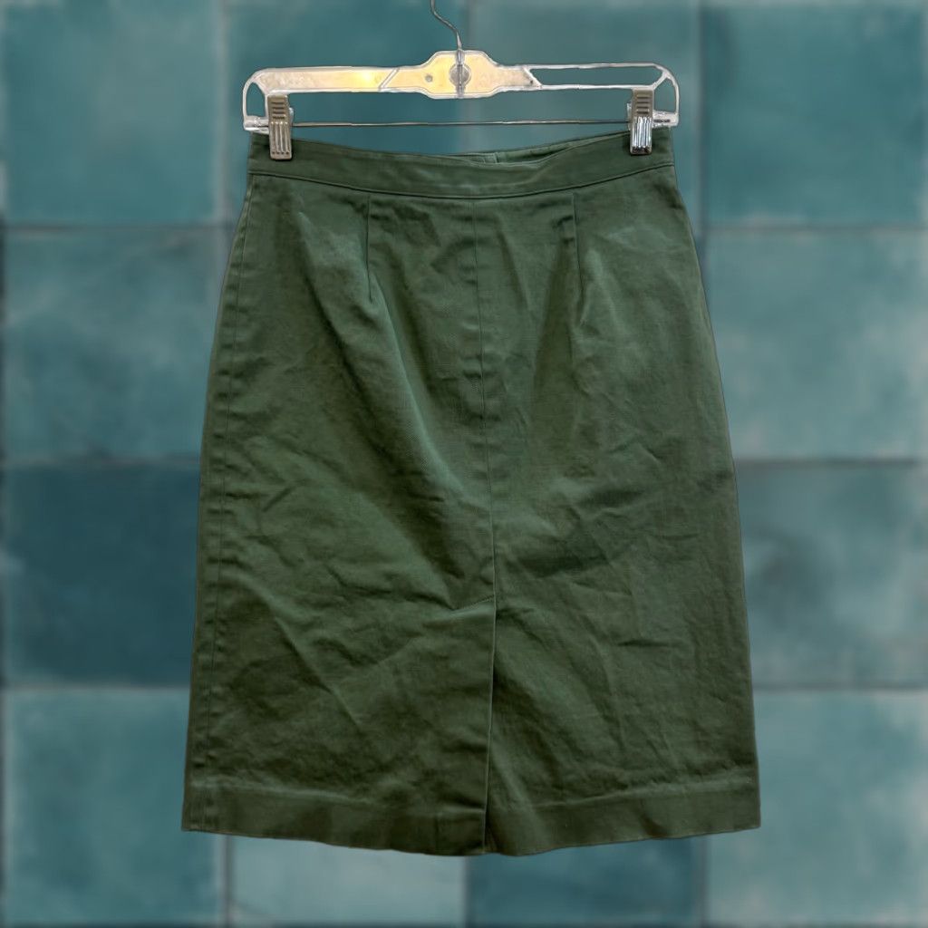 ESPIRIT VINTAGE Y2K Pencil Skirt 4 26 Khaki Olive Green Corpcore Office Siren Boho Fairy Womens Mens Girls Pants Skirt Size 27" / US 4 / IT 40 - 1 Thumbnail