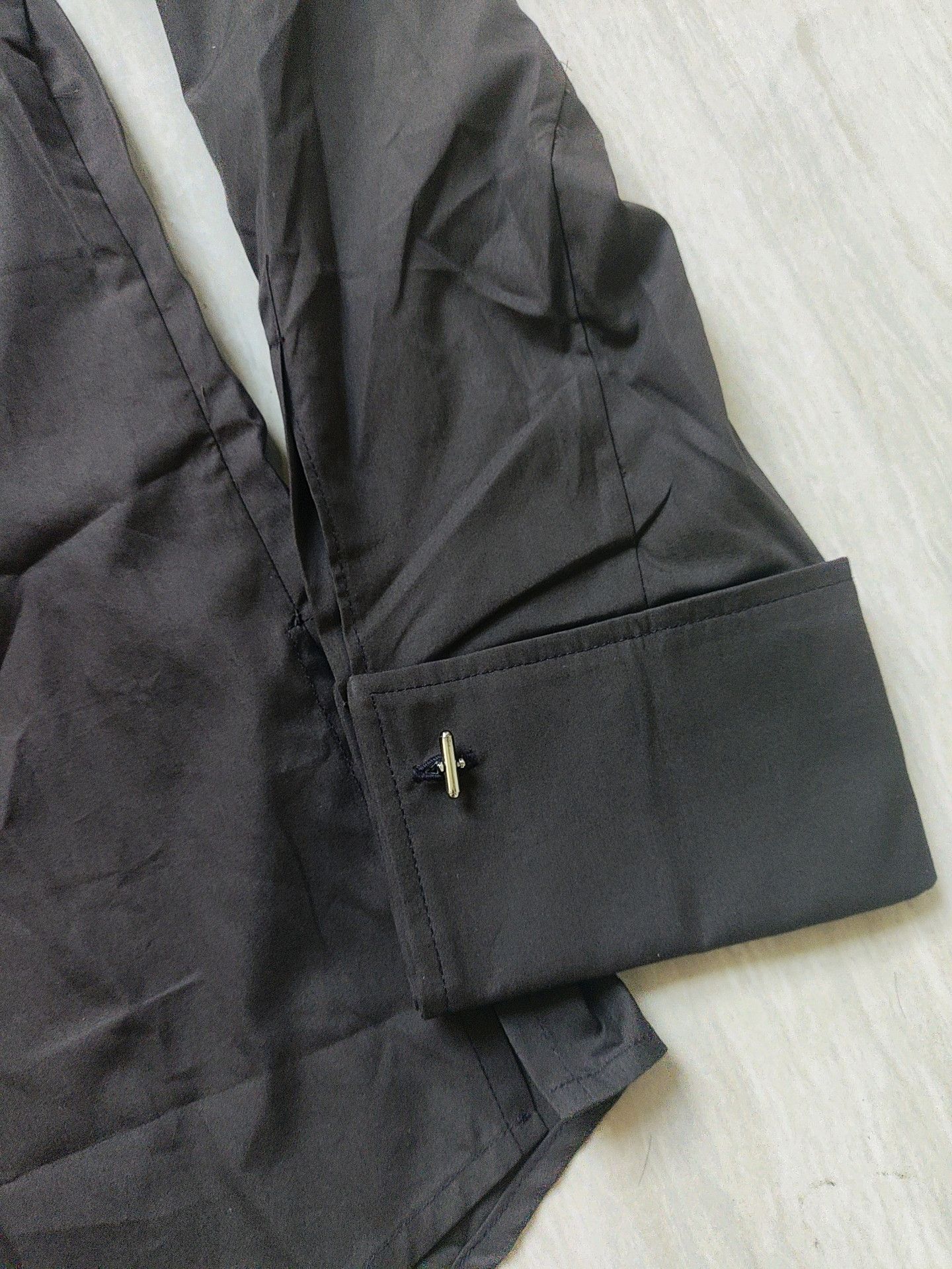 Ernest W. Baker AW18 Frill Collar Drak Brown Royal Shirt Size US S / EU 44-46 / 1 - 7 Thumbnail