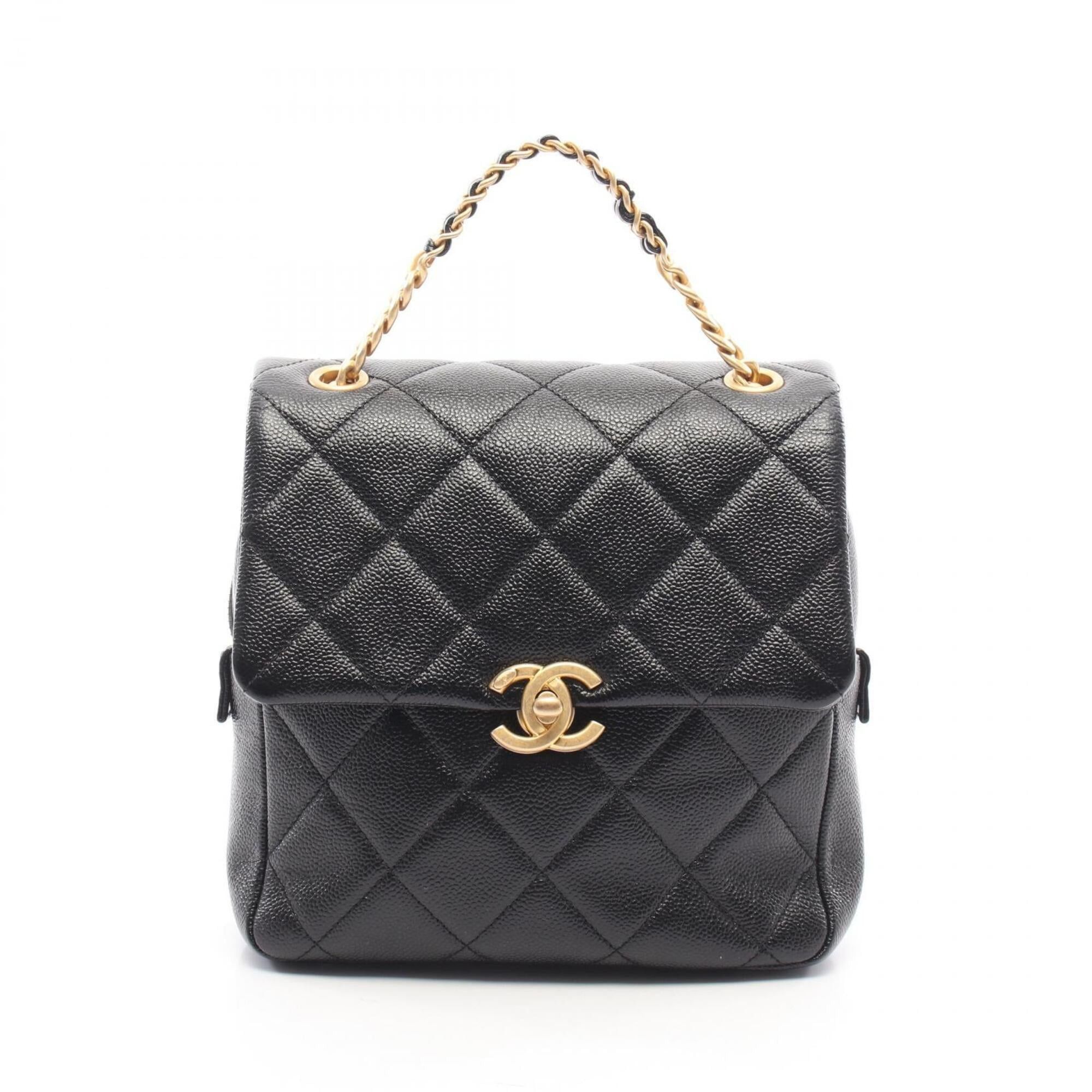 Chanel Chanel Matelassé Chain Backpack/Handbag, Caviar Leather (Grained Calfskin), Women's, Black Size ONE SIZE - 1 Thumbnail
