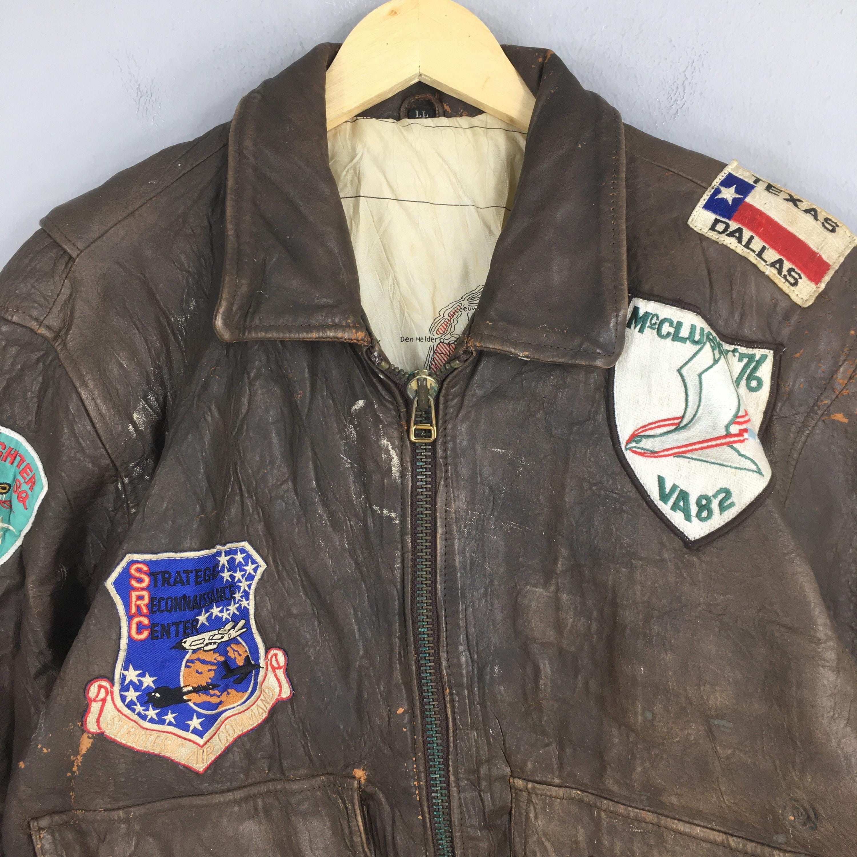 Other 90s Art Glenhill Army Air Force Leather Type A-2 Jacket L Size US L / EU 52-54 / 3 - 2 Thumbnail