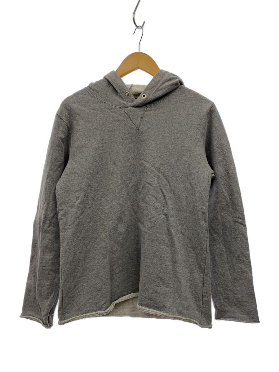 Hoodie Plain Cotton Parka Gray
