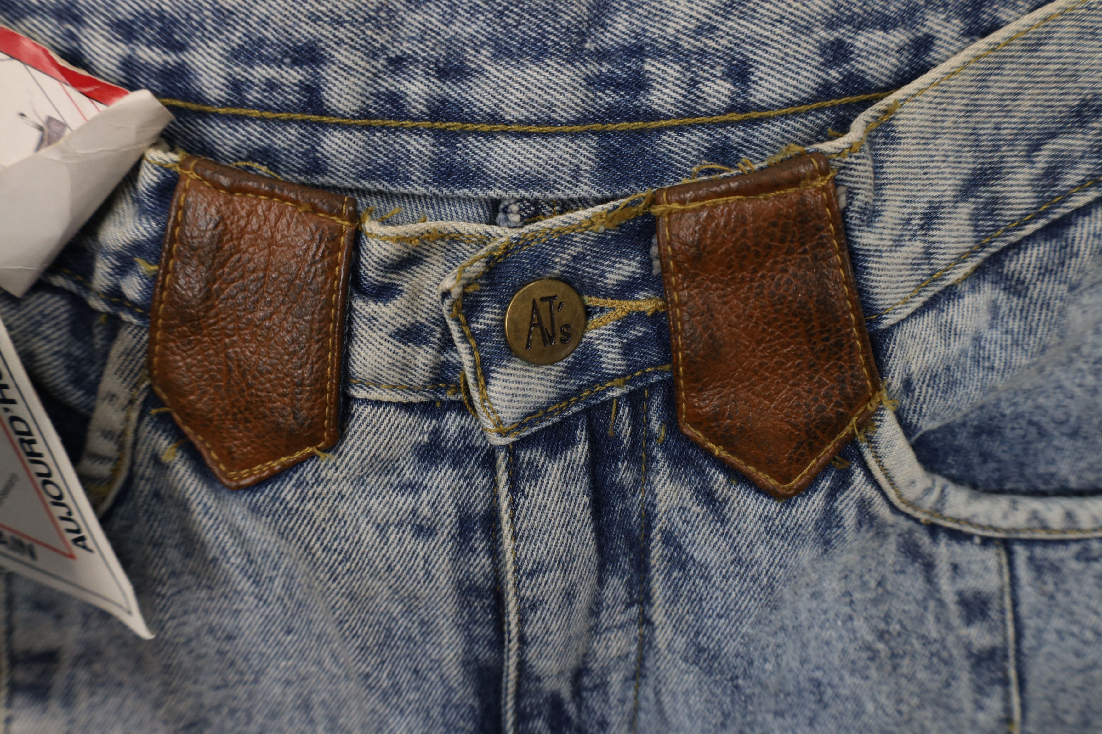 Vintage Deadstock Vintage 90s Streetwear Trim Acid Wash Denim Jeans Size 32" / US 10 / IT 46 - 9 Thumbnail