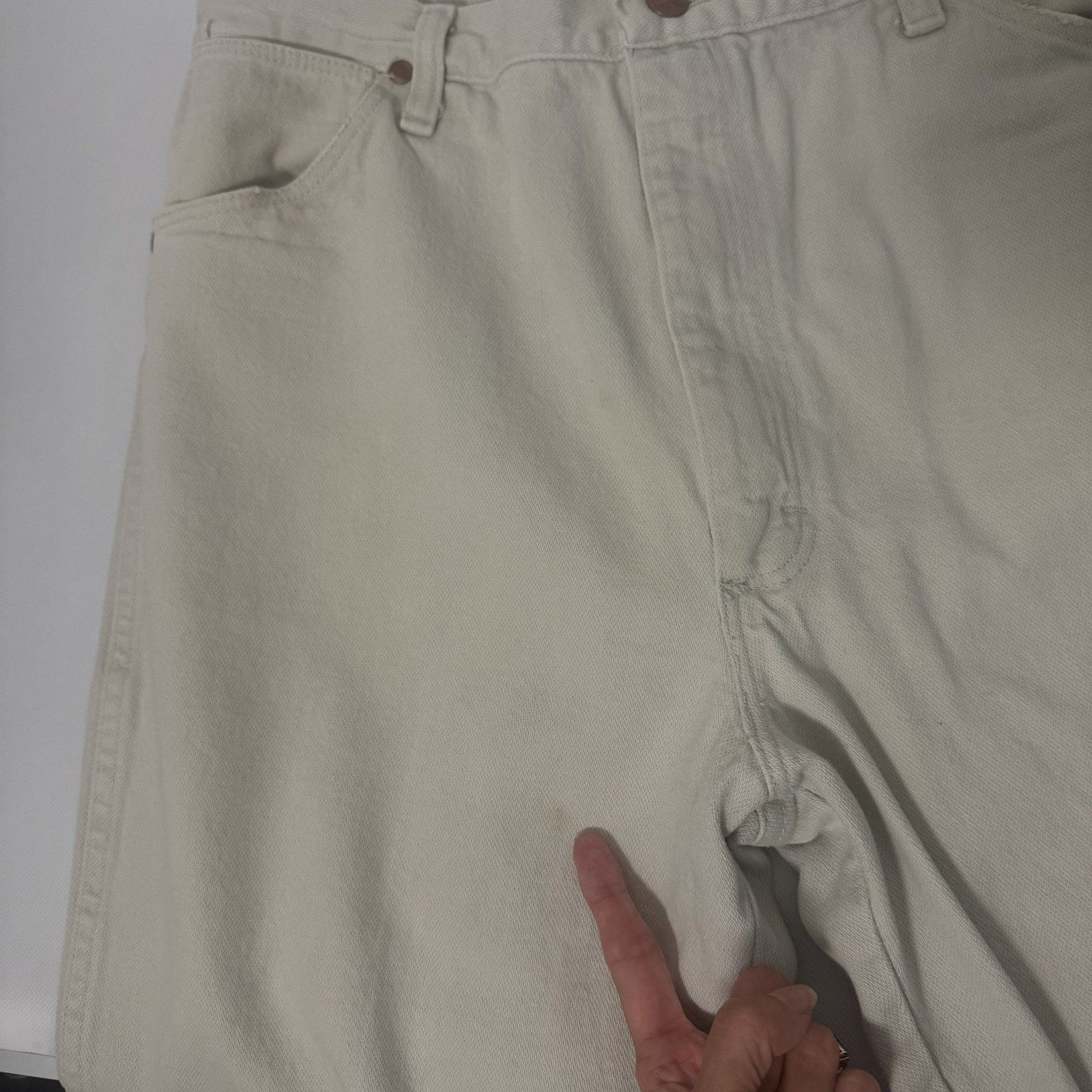 Wrangler Vintage 90s Wrangler 13mwz Tan original fit cowboy jeans Size US 33 - 9 Thumbnail