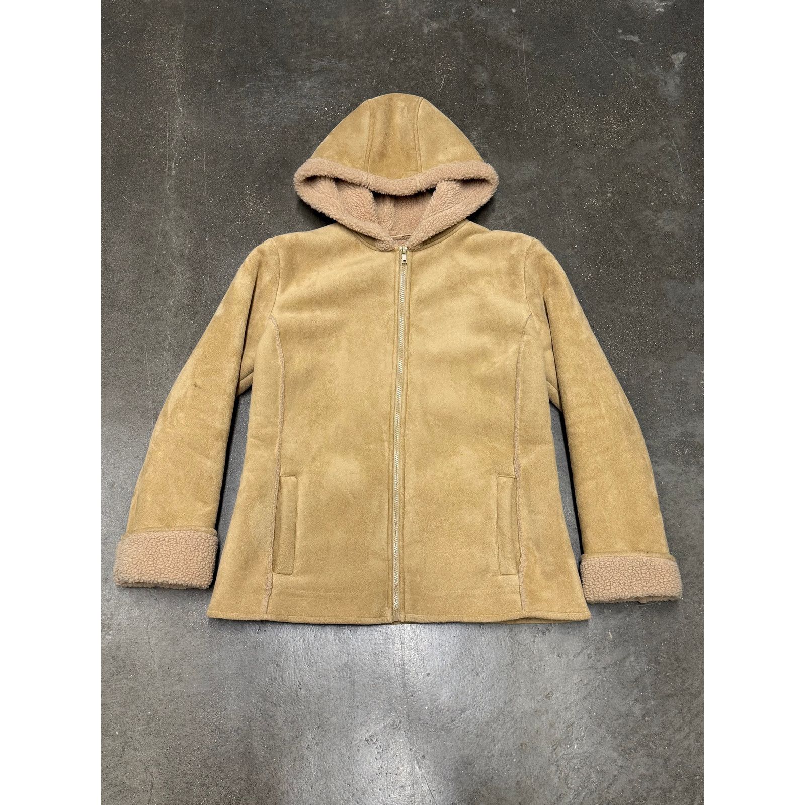 Vintage Y2K Suede Sherpa Jacket Size M / US 6-8 / IT 42-44 - 1 Thumbnail