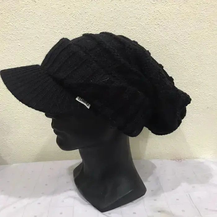 Japanese Brand Charm Plain Knit Beanie Hat Size ONE SIZE - 2 Thumbnail