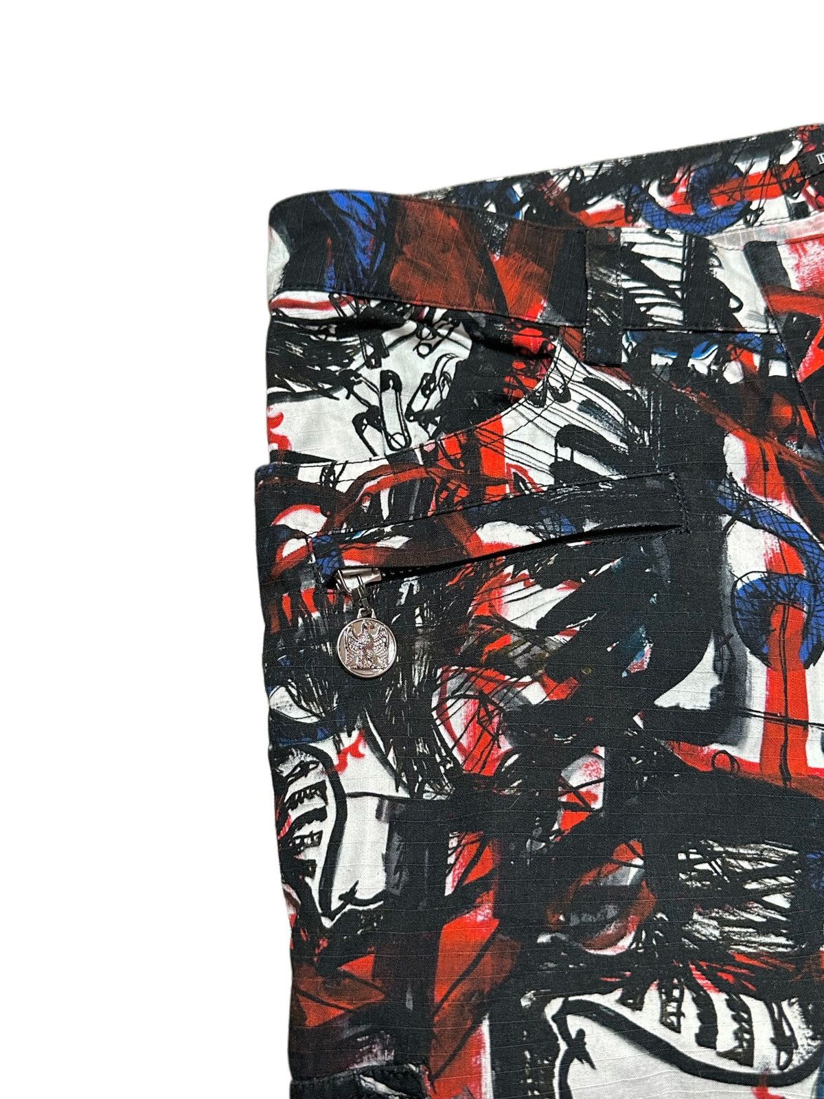 Balmain Balmain SS11 Decarnin Graffiti Camo Eagle Cargo Pants Size US 31 - 4 Thumbnail