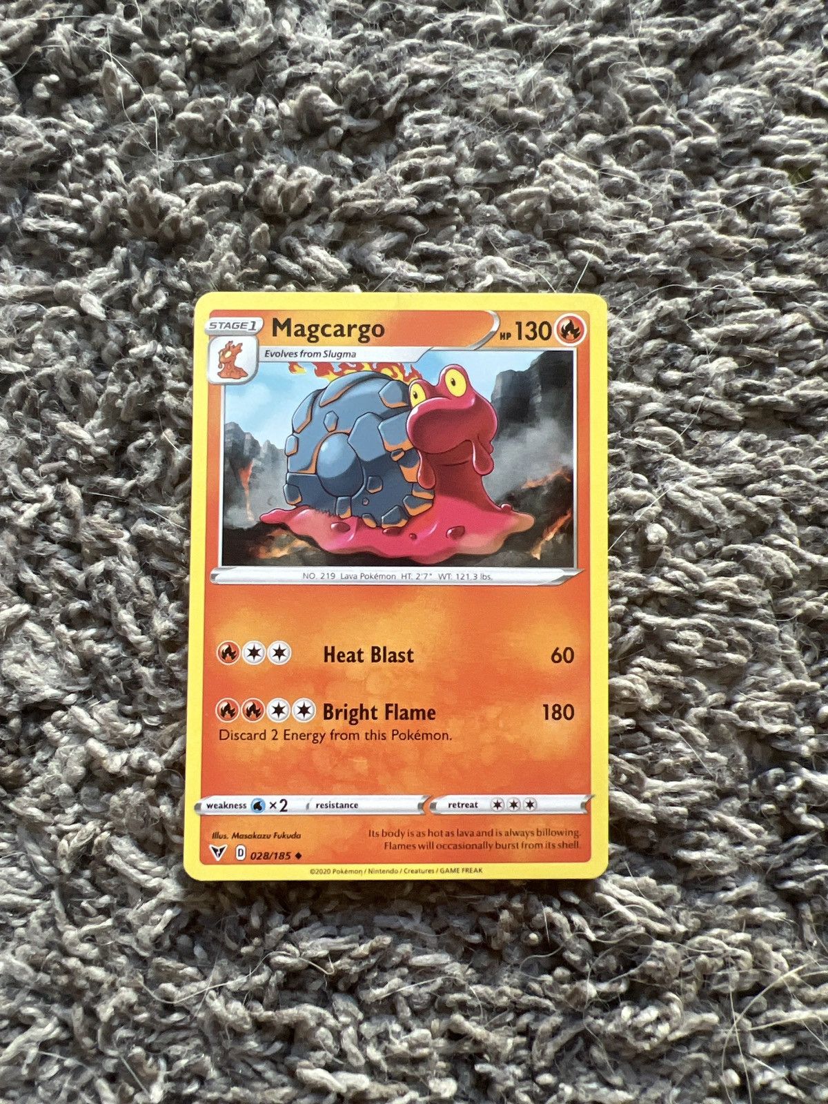Pokemon 2020 Pokémon Magcargo Stage 1 Card Size ONE SIZE - 1 Thumbnail