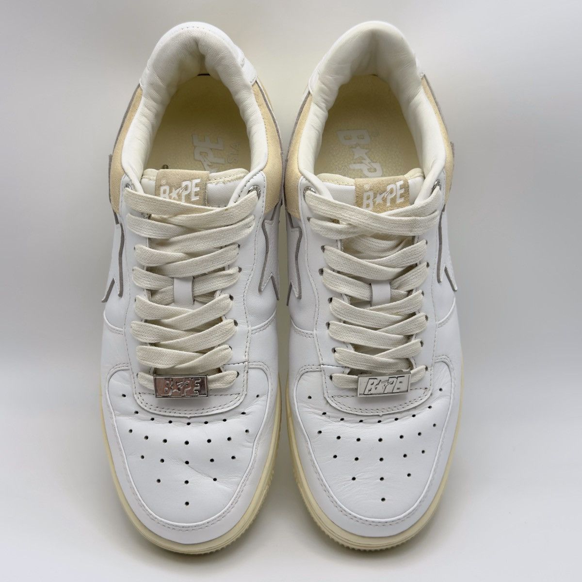 Bape A Bathing Ape Bapesta Suede Heel White 2021 Size US 9.5 / EU 42-43 - 5 Thumbnail