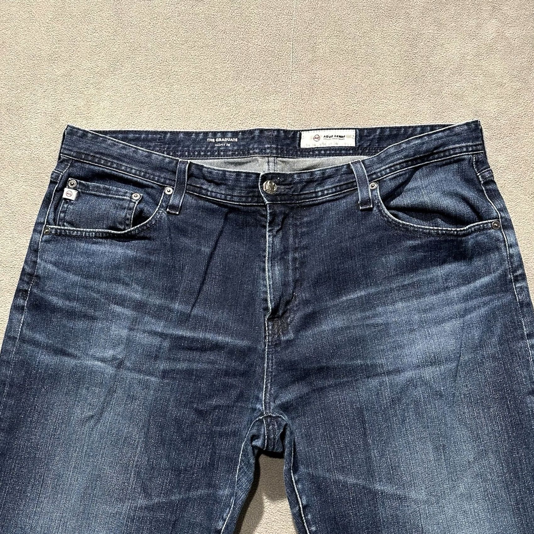 Denime AG Adriano Goldschmied The Graduate Jeans Men 38 39x27 Blue Denim Tailored Size US 38 / EU 54 - 3 Thumbnail