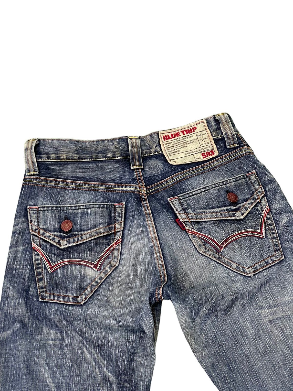 Edwin Distress Jeans Edwin Japan Thrash Regular Straight 7🟦3 Size US 30 / EU 46 - 19 Thumbnail
