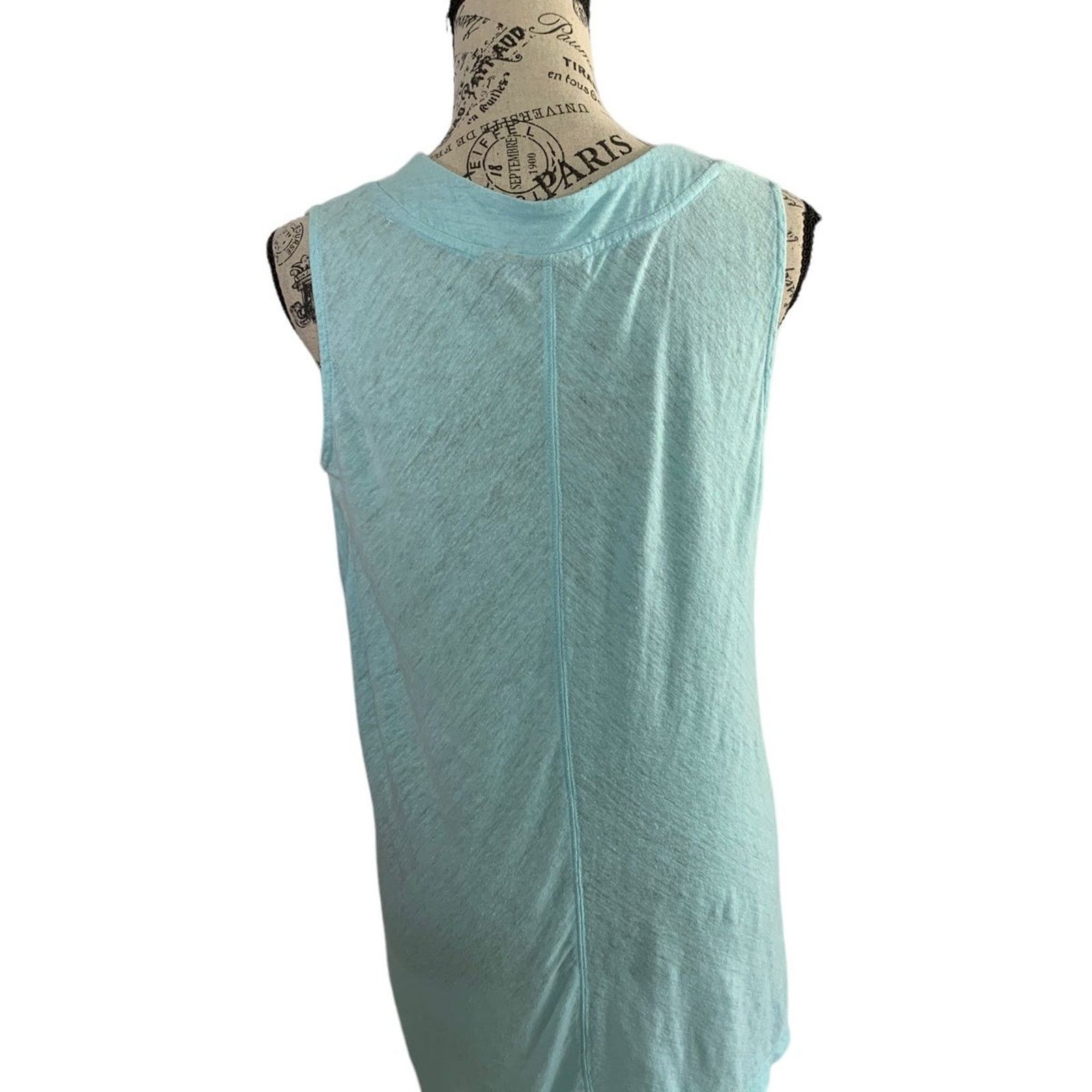 Willi Smith Willi Smith Women's Size Medium Blouse 100% Linen Sleeveless Size M / US 6-8 / IT 42-44 - 5 Thumbnail