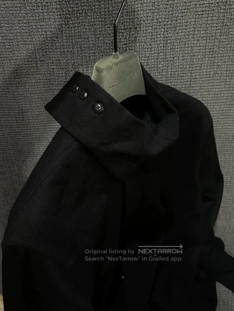 Rick Owens Rick Owens 15FW Asymmetric Collar Wool Shirt . Size US L / EU 52-54 / 3 - 3 Thumbnail
