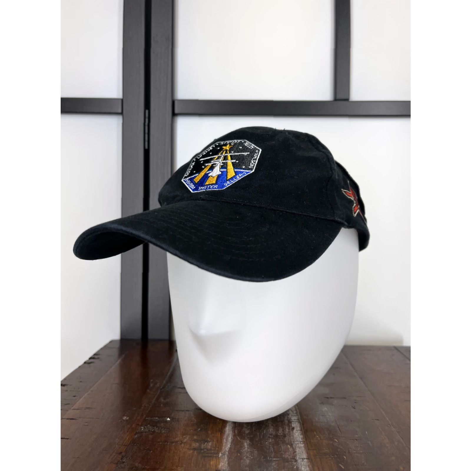 Vintage BWM Global United Space Alliance Hat Cap Strap Back Mens One Size Black Patches STS-127 D Space Baseball Cap Men Adjustable Twill Cotton Hat Size ONE SIZE - 6 Thumbnail