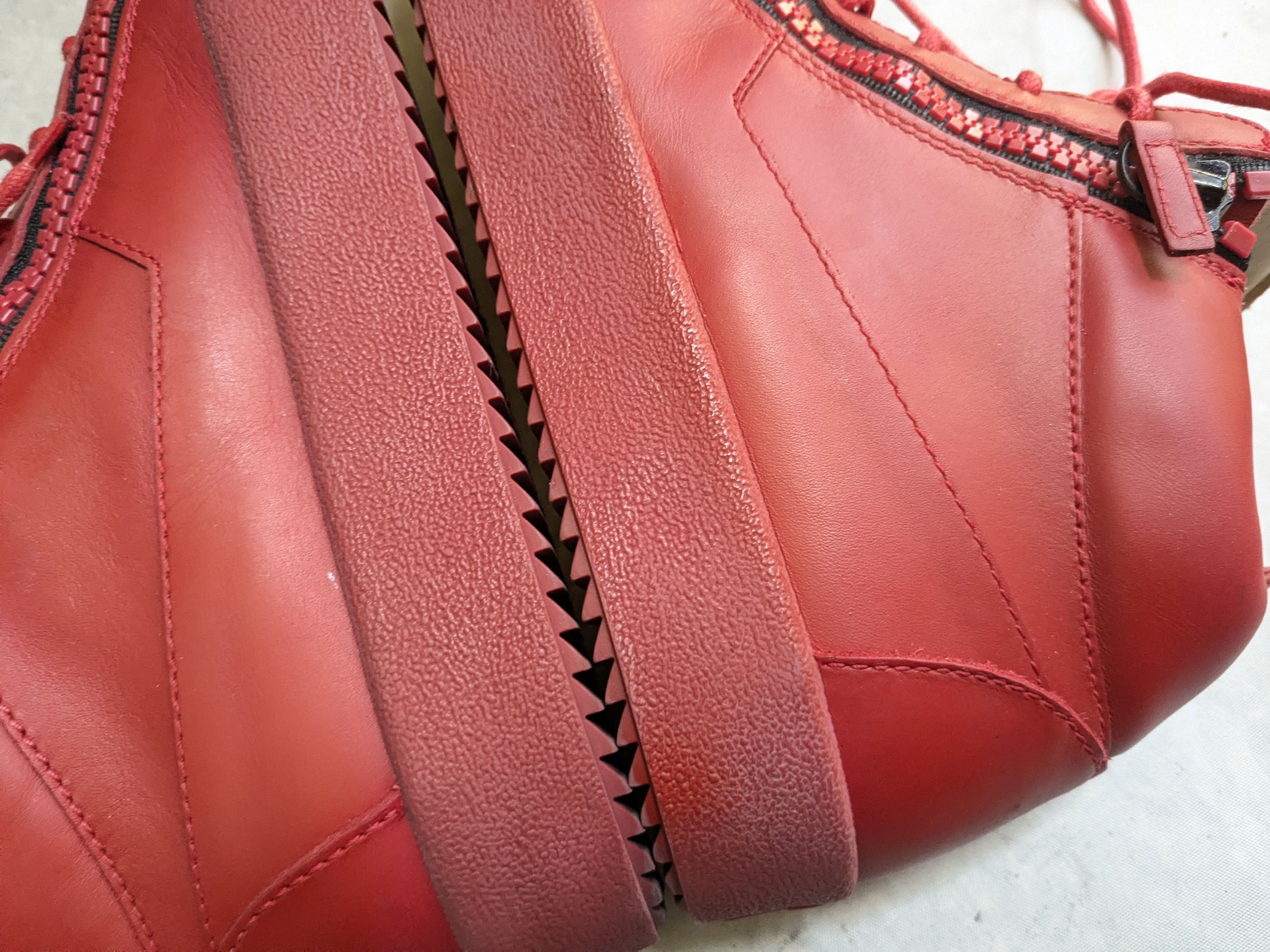 Giuseppe Zanotti Giuseppe Zanotti High Top Sneakers Red 10.5 43.5 Leather Size US 10.5 / EU 43-44 - 11 Thumbnail