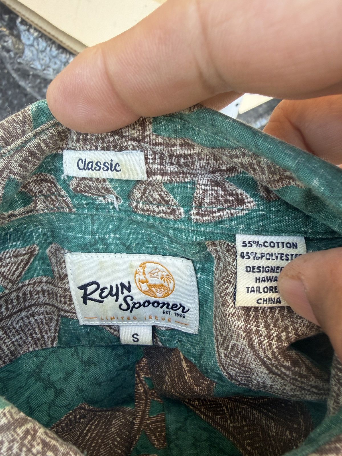 Reyn Spooner PreOwned Reyn Spooner Classic Hawaiian Men's S Green/Brown Size US S / EU 44-46 / 1 - 4 Thumbnail