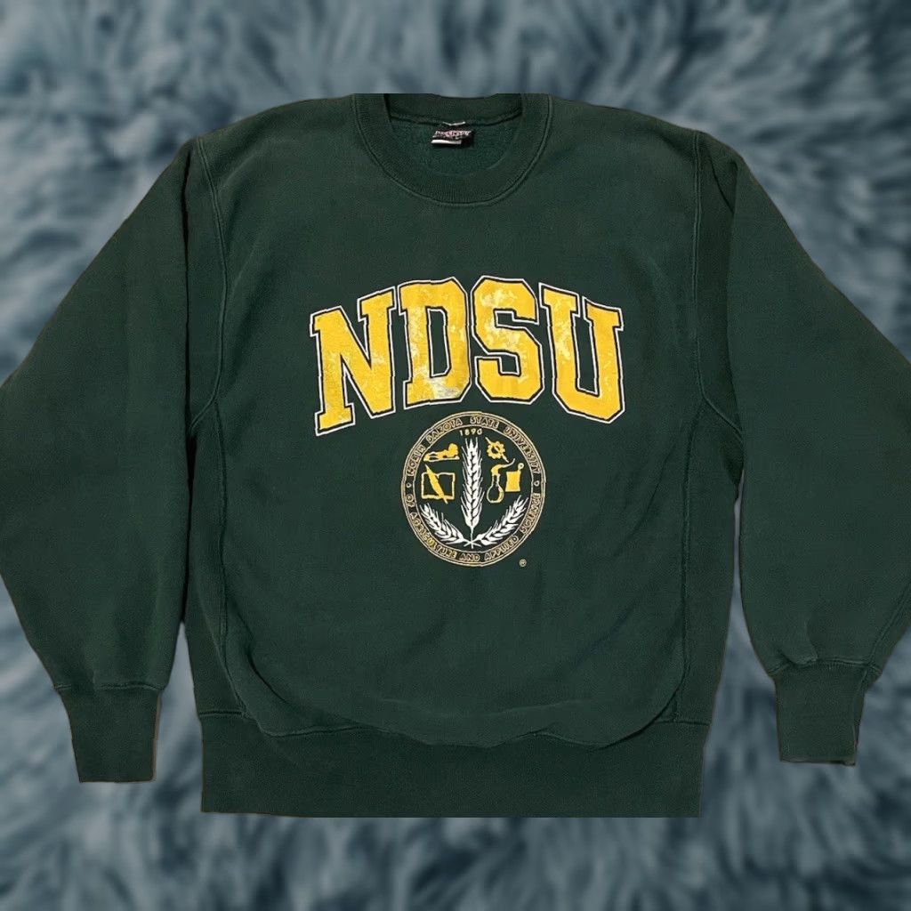Vintage VINTAGE 90s SDSU Faded Reverse Weave Sweatshirt L USA College Hoodie Men Green Size L Size US L / EU 52-54 / 3 - 1 Thumbnail