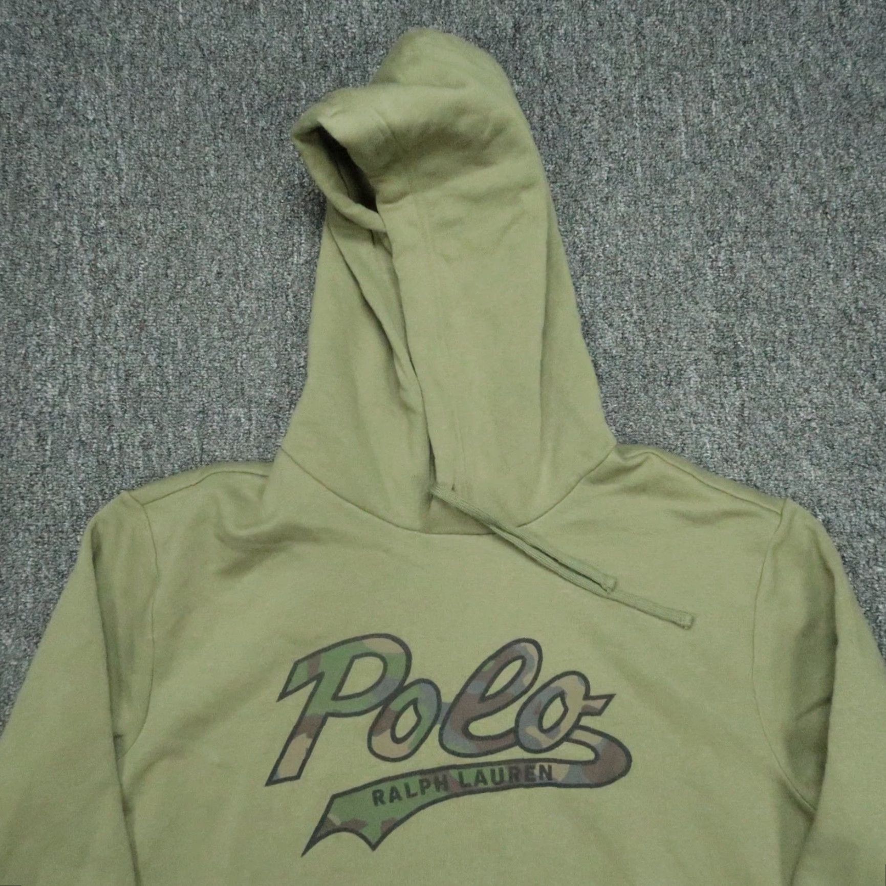 Polo Ralph Lauren Polo Ralph Lauren Hoodie Mens Medium Green Camo Spellout Logo Pullover NWT Size US M / EU 48-50 / 2 - 2 Thumbnail