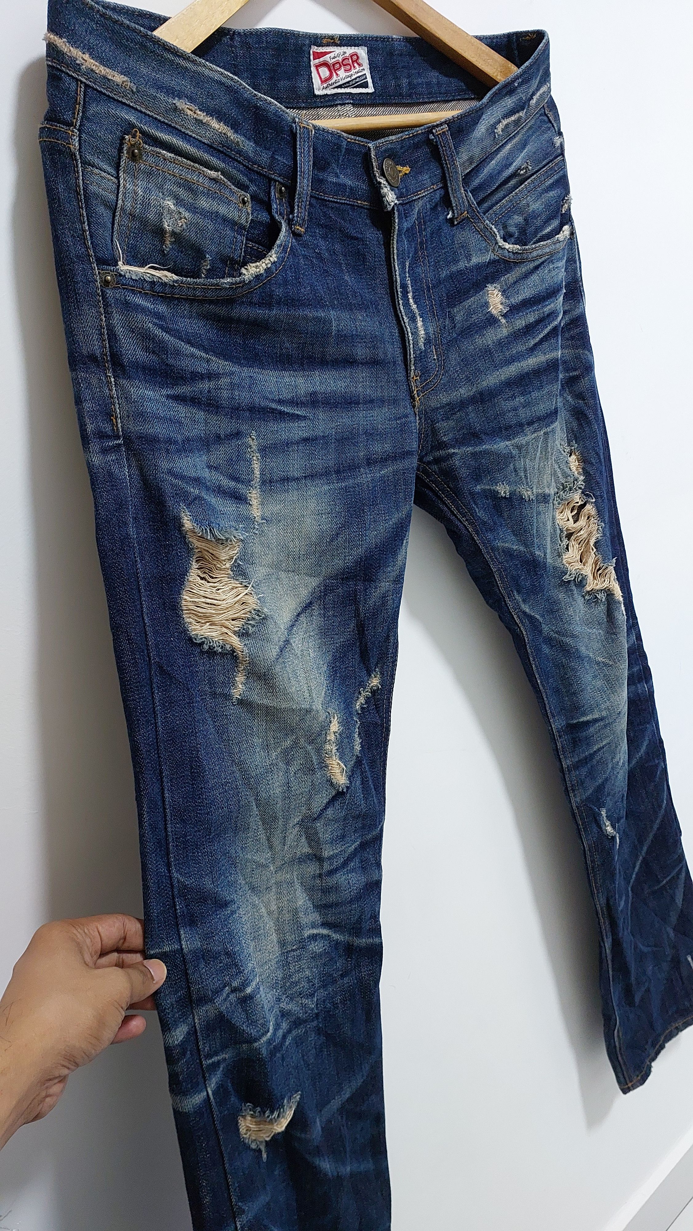 Japanese Brand DPSR DISTRESSED JEANS PANT Size US 32 / EU 48 - 16 Thumbnail