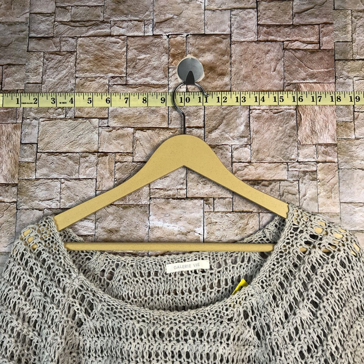 Homespun Knitwear Galevie Vie Grey crochet vintage Knitwear #A507 Size S / US 4 / IT 40 - 4 Thumbnail
