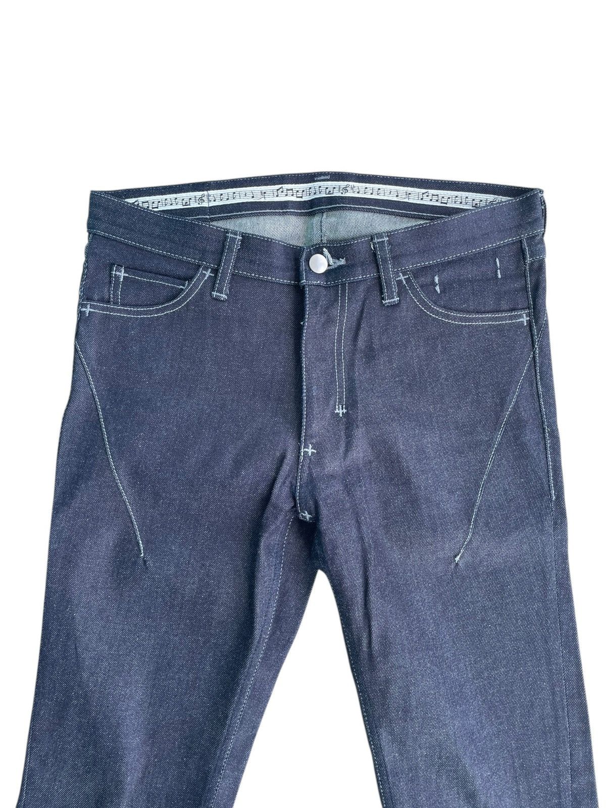 Number (N)ine Number nine musical music notes denim jeans pants