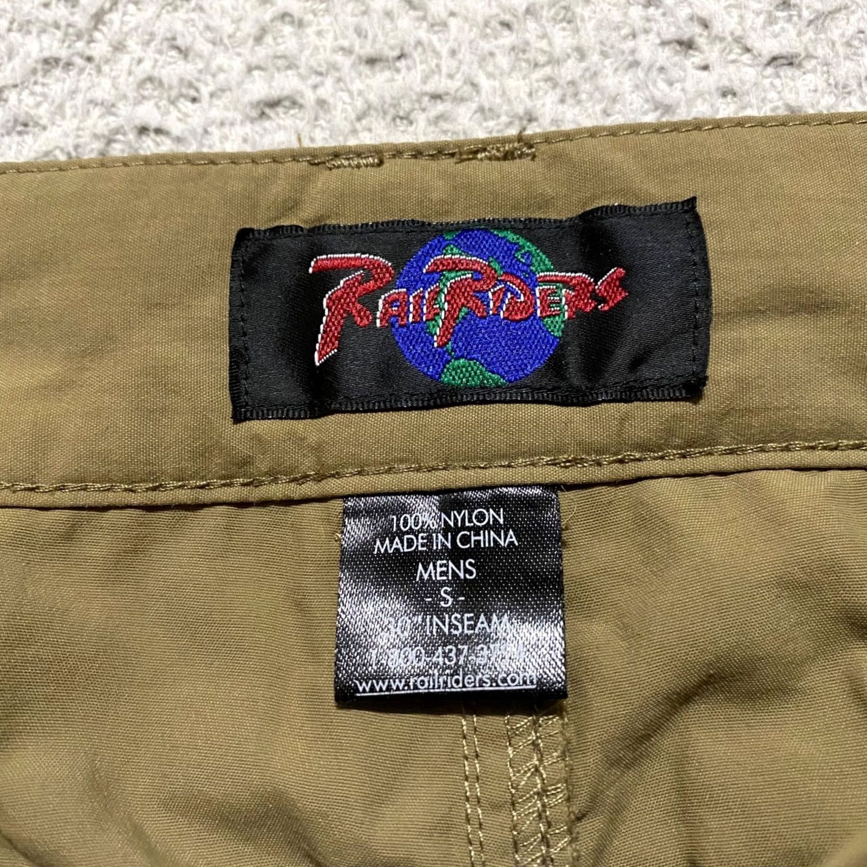 Vintage Riders Cargo Pants Mens Small Beige Straight Outdoor Hiking Pant Regular Inseam 28in Nylon Pocketed Front Flat Front Front Pocket Cargo Size US 29 - 3 Thumbnail