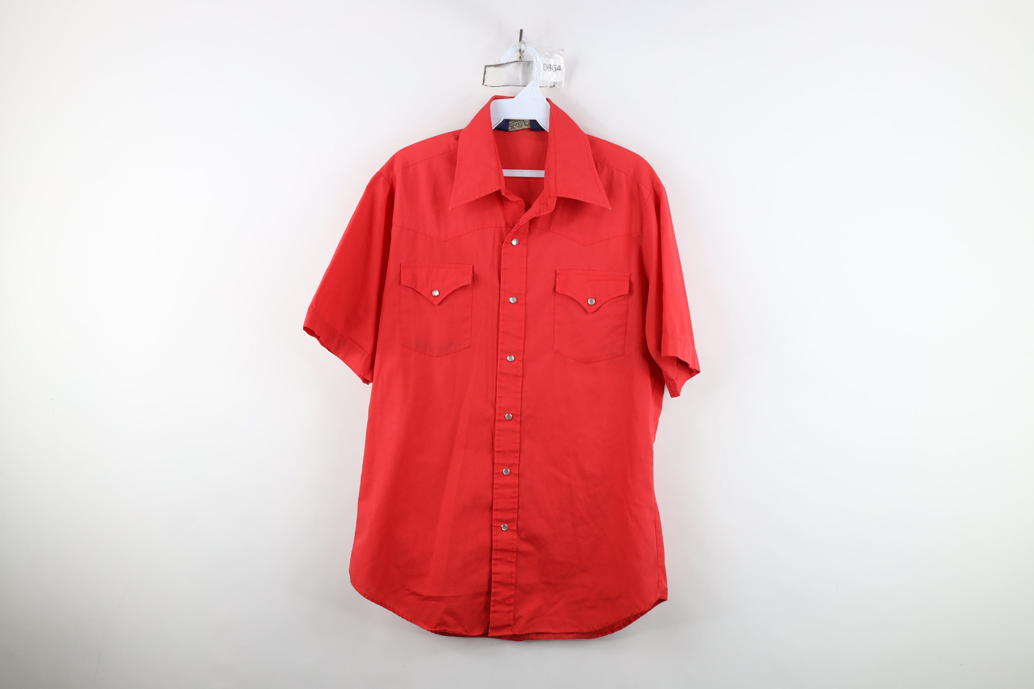 Vintage Vintage 70s Rockabilly Cowboy Short Sleeve Button Shirt Red Size US M / EU 48-50 / 2 - 1 Thumbnail