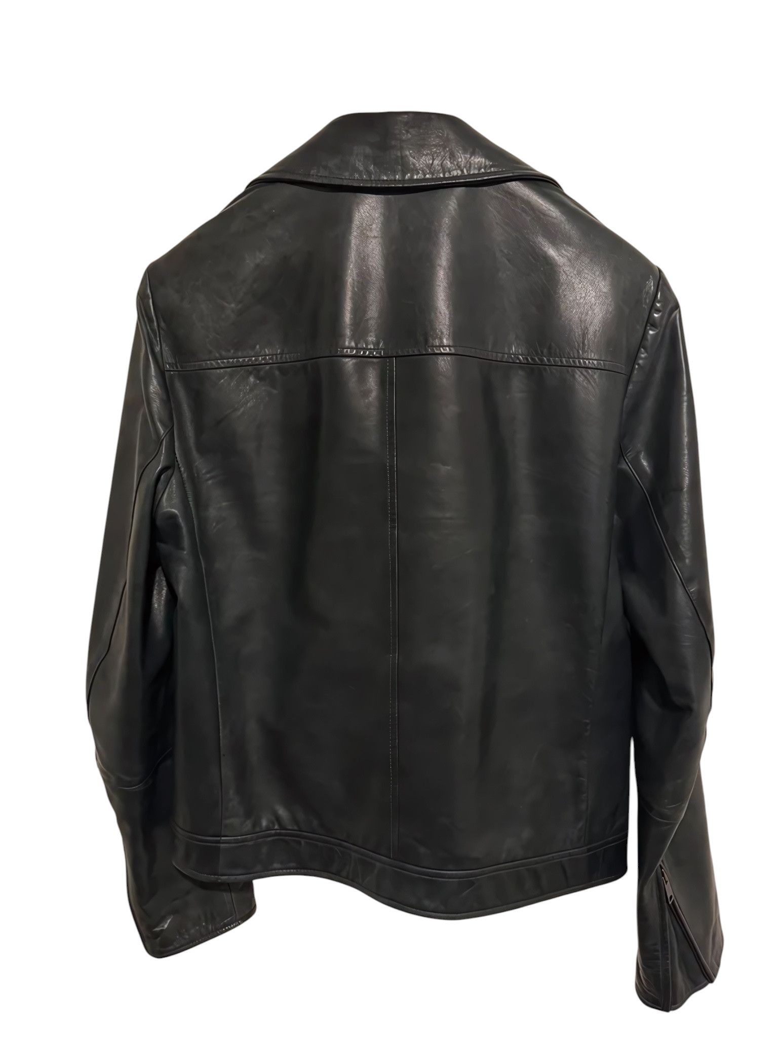 Prada LAMBSKIN LEATHER BIKER JACKET Size US L / EU 52-54 / 3 - 4 Thumbnail