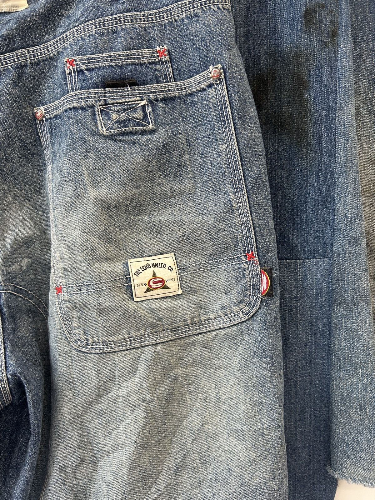 Ecko Unltd. × Marc Ecko × Vintage Vintage Y2K Ecko denim carpenter jean shorts Large 36” Size US 36 / EU 52 - 8 Thumbnail