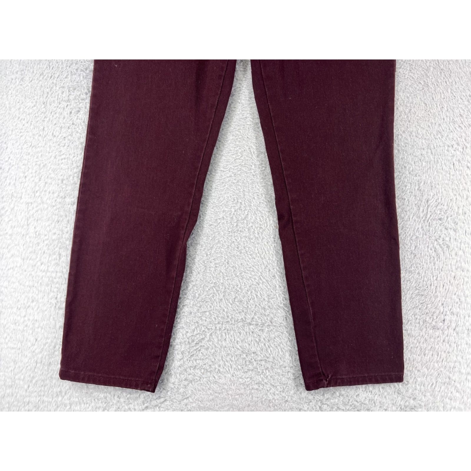 Faded Glory Faded Glory Jeans Women 10 Red Denim Straight High Rise 5-Pocket Cotton Stretch Size 32" / US 10 / IT 46 - 6 Thumbnail