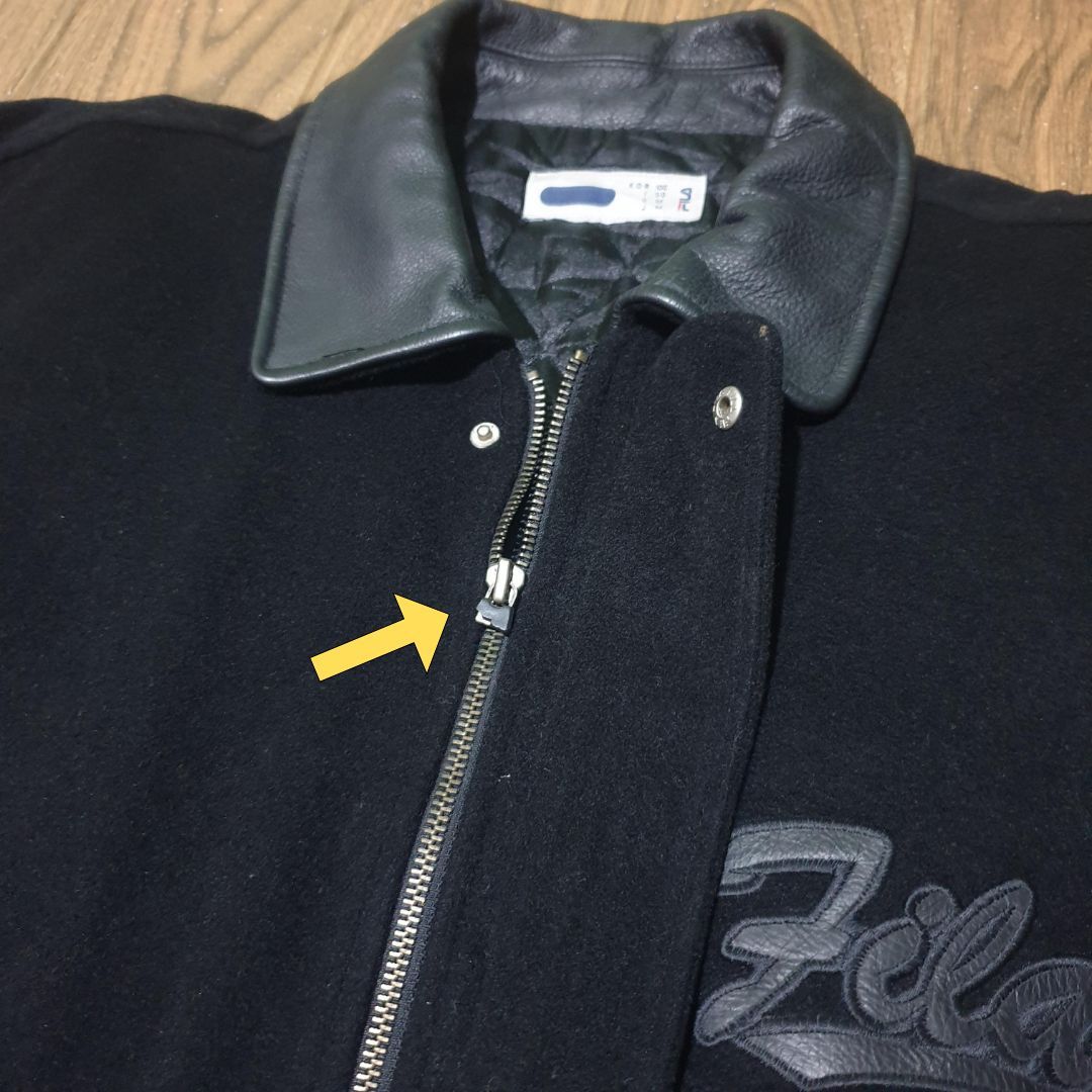 Fila Vintage 90s FILA Sleeve Leather Wool Varsity Jacket Size US M / EU 48-50 / 2 - 13 Thumbnail