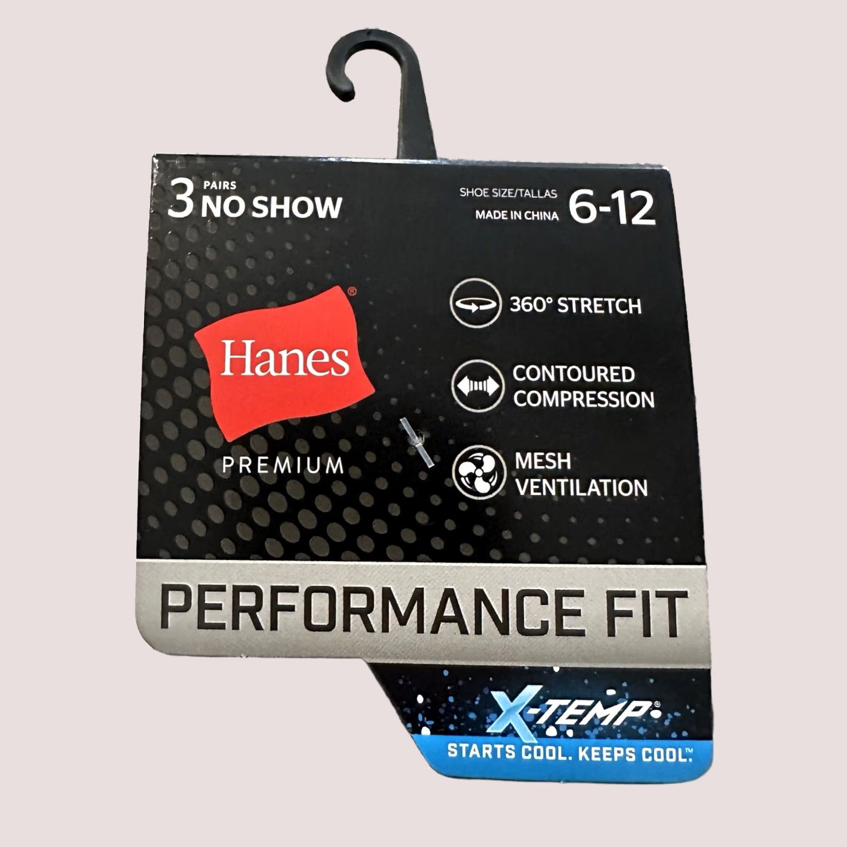 Hanes Hanes No Show Socks 6 Pack Men's 6-12 Black White Grey Sock 6 Pairs Colorful Athletic Socks Mens Size ONE SIZE - 1 Thumbnail