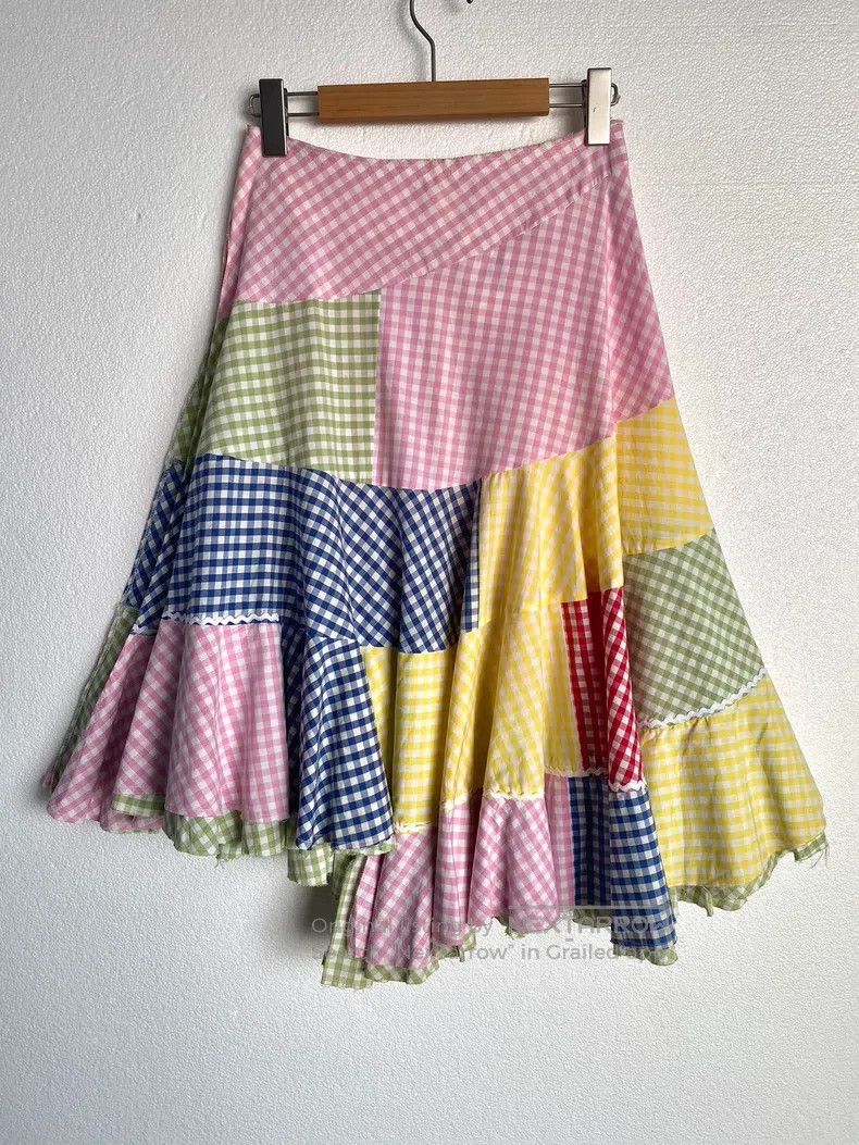Comme des Garcons Comme Des Garcons size M Dual hem multicolored plaid patch Size 23" - 1 Thumbnail