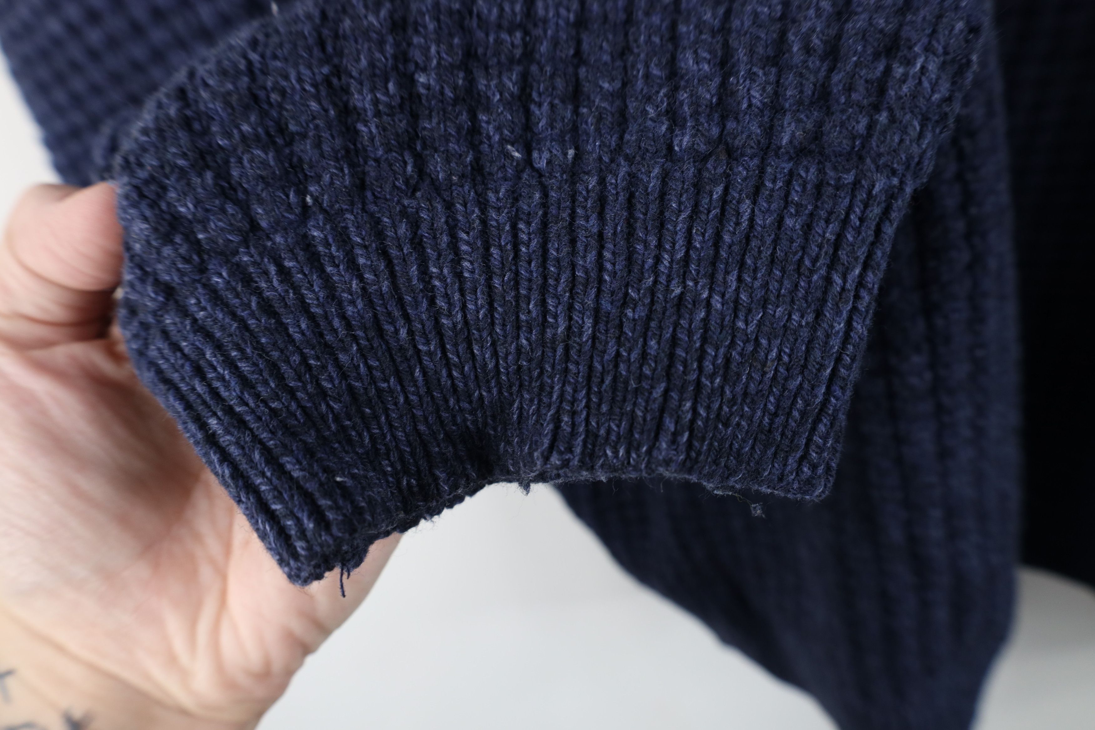 Vintage Vintage 90s Streetwear Thermal Waffle Knit Henley Sweater Size US XXL / EU 58 / 5 - 8 Thumbnail