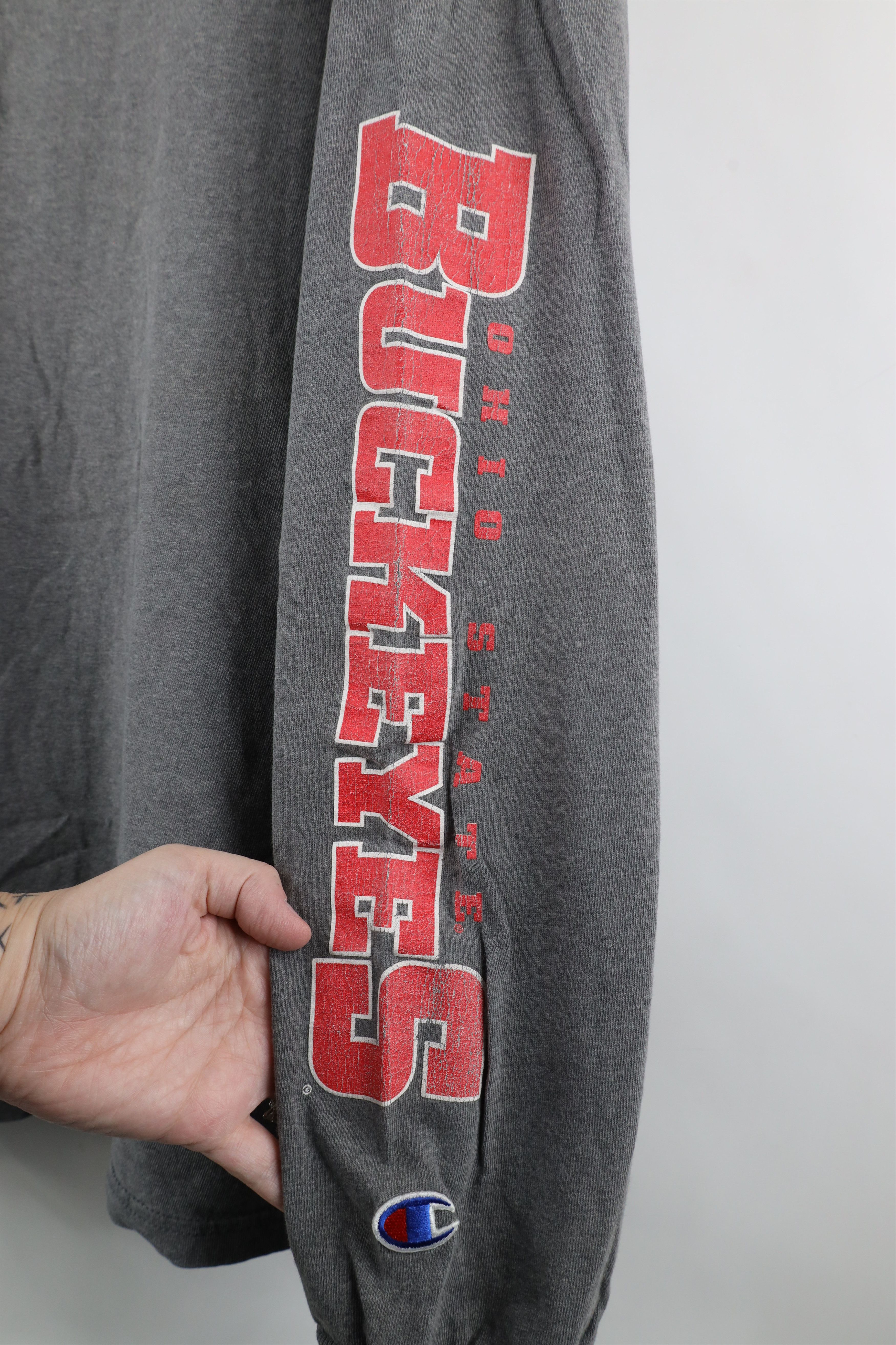 Champion × Vintage Vintage 90s Champion State University Long Sleeve T-Shirt Size US XXL / EU 58 / 5 - 4 Thumbnail