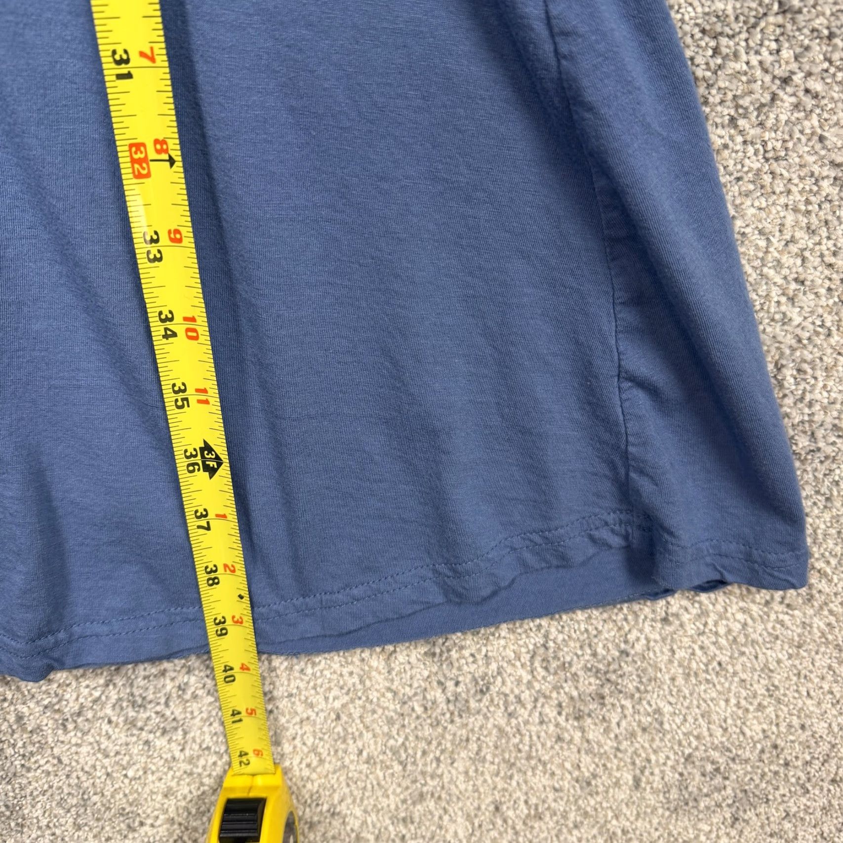 Vintage Contact New York Dress M Women Blue Solid Knee-Length Cotton Blend Jersey Cap Sleeve Scoop Neck Casual Size M / US 6-8 / IT 42-44 - 3 Thumbnail