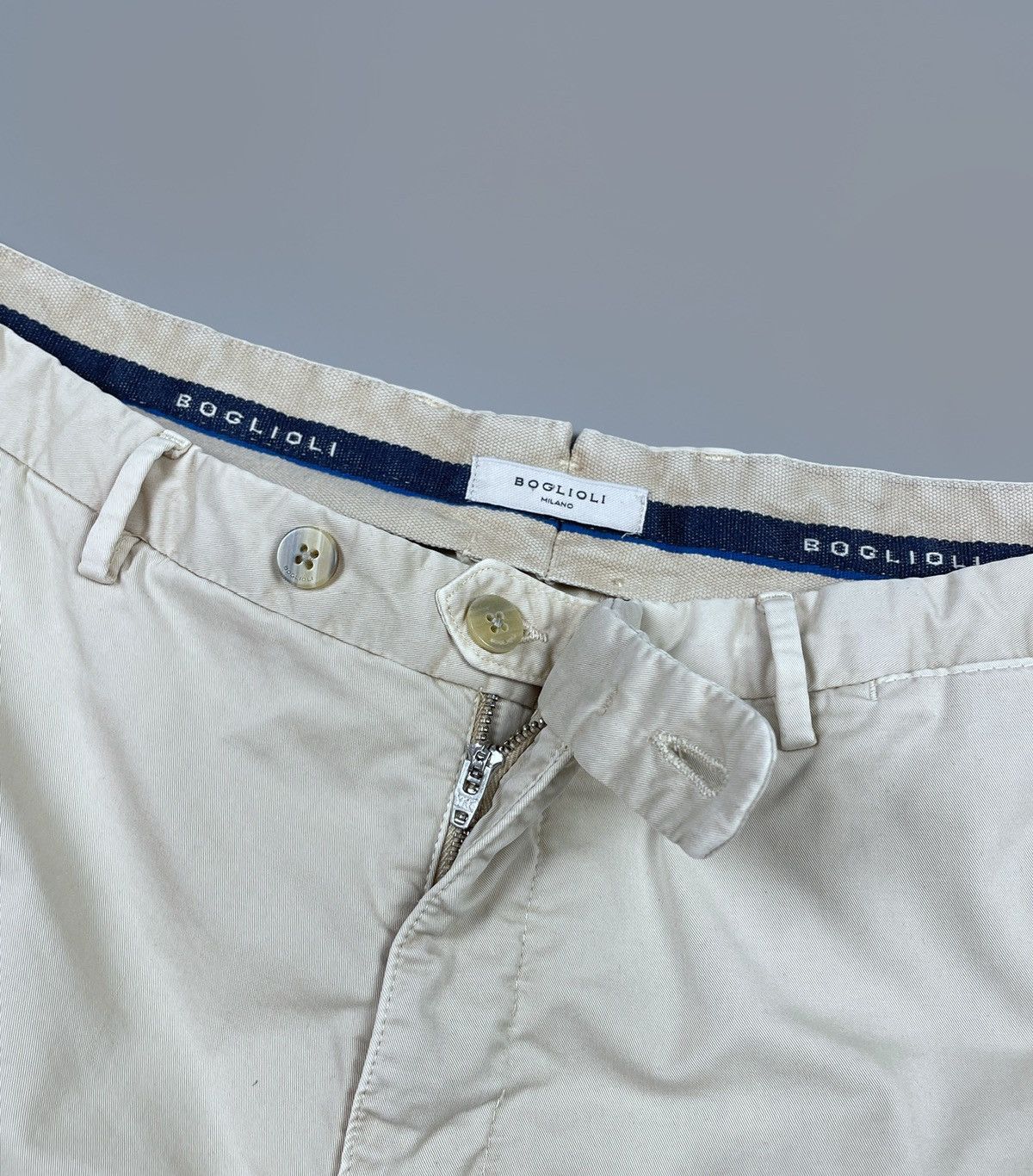 Boglioli Men's BOGLIOLI Milano Flat Front Beige Chino Pants Size 50 Size US 34 / EU 50 - 9 Thumbnail