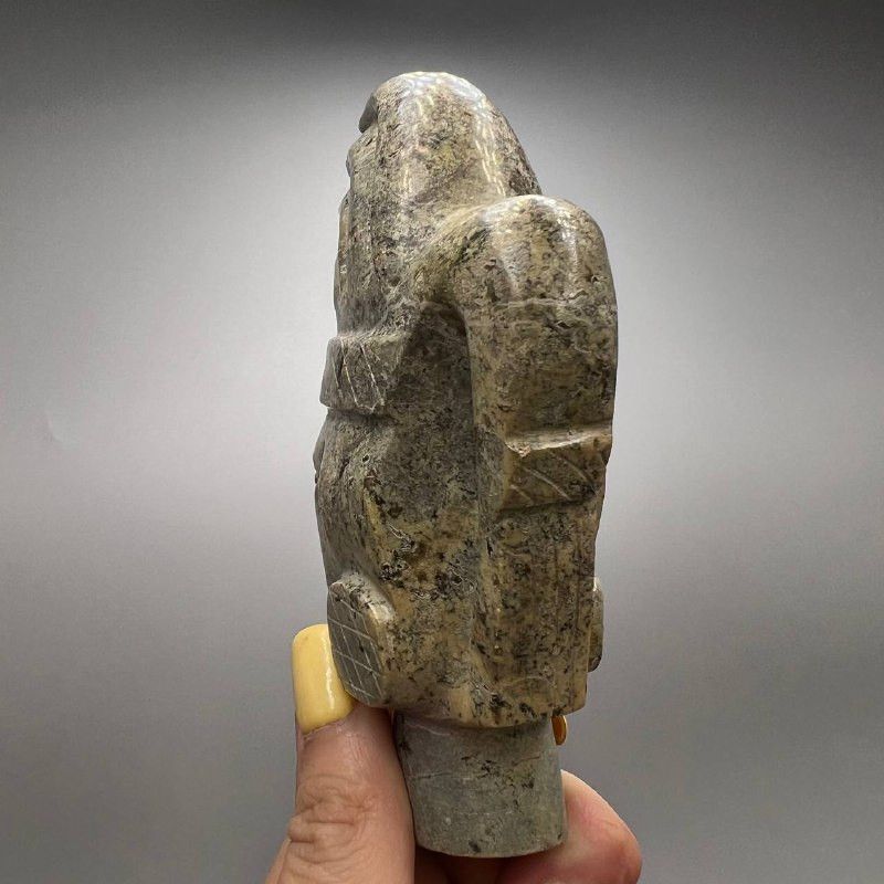 Vintage Indonesian Hand Carved Stone Head Sculpture Primitive Size ONE SIZE - 3 Thumbnail