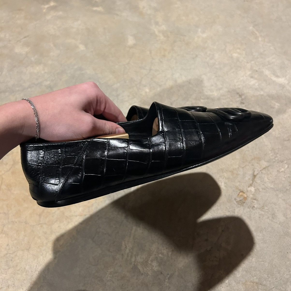 Balenciaga × Designer Balenciaga Cosy Flat Croc Embossed Leather Loafers US 9 Size US 9 / EU 42 - 8 Thumbnail