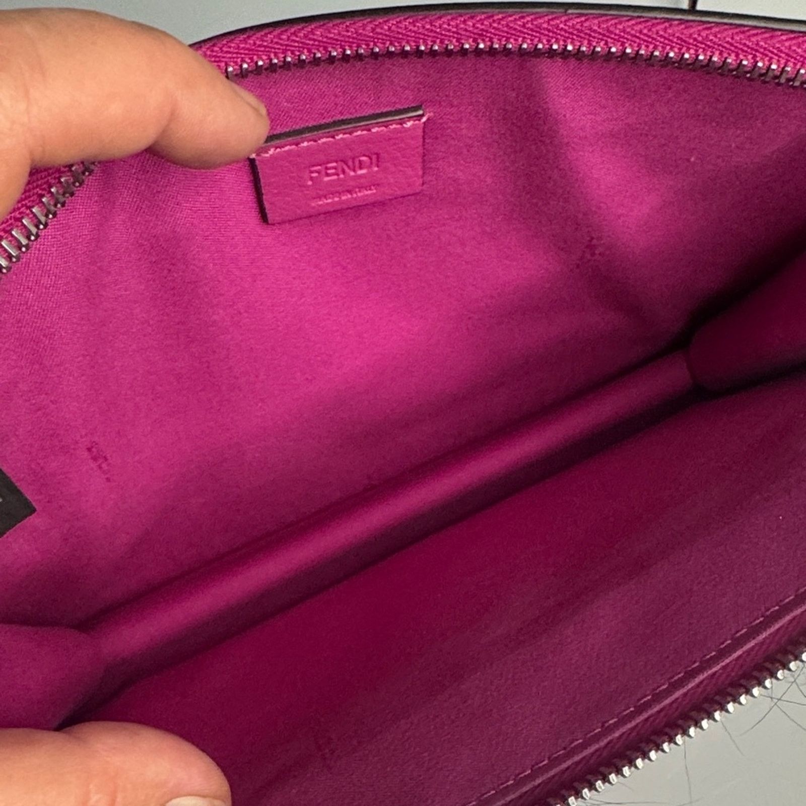 Fendi Fendi Monster Crossbody Bag – Hot Pink Leather Black Fur Size ONE SIZE - 6 Thumbnail