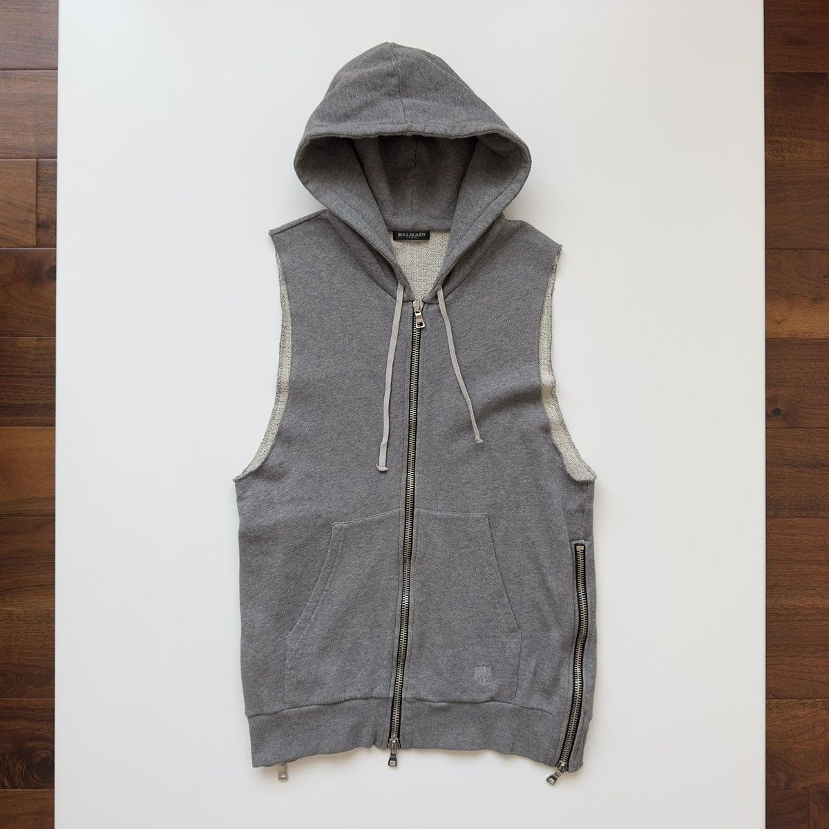 Balmain Balmain F/W 2011 Decarnin Sleeveless Hoodie Size US XS / EU 42 / 0 - 1 Thumbnail