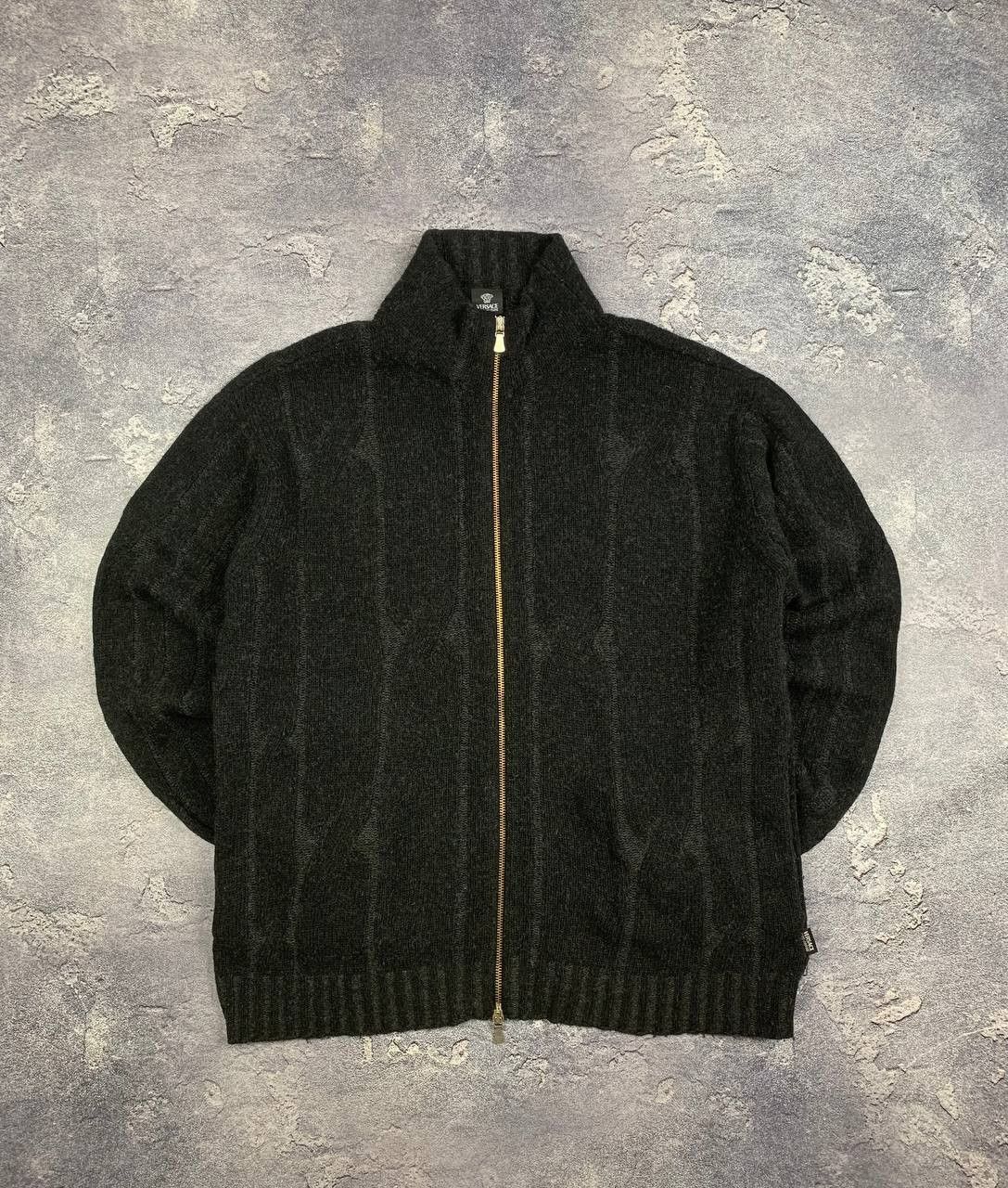 Versace Vintage Versace Jeans Couture Zip Up Wool Sweater Lampo Size US XXL / EU 58 / 5 - 1 Thumbnail