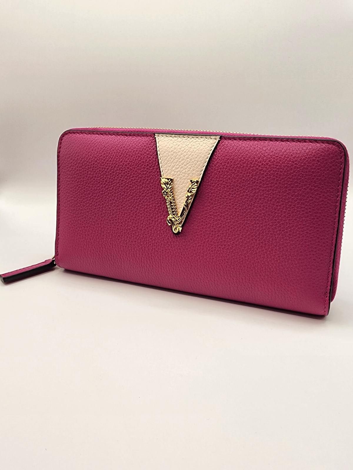 Versace Versace Pink Virtus Continental Long Wallet Size ONE SIZE - 1 Thumbnail