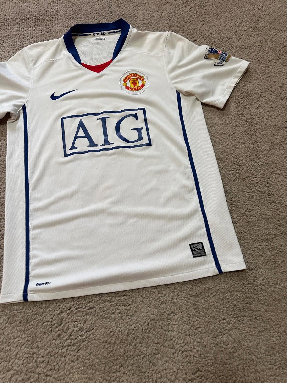 Nike Ronaldo #7 jersey 2008-2009 Manchester United Away Jersey S Size US S / EU 44-46 / 1 - 2 Thumbnail