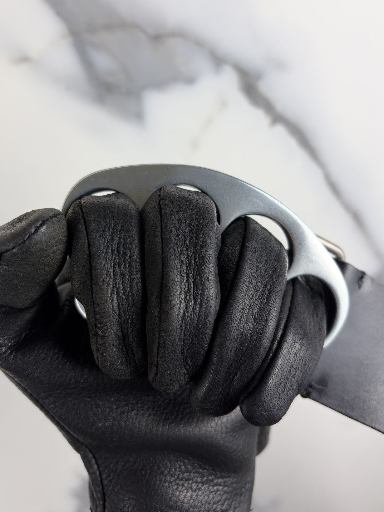 Maison Margiela AW07 Maison Margiela Brass Knuckle Duster Leather Belt Size ONE SIZE - 4 Thumbnail