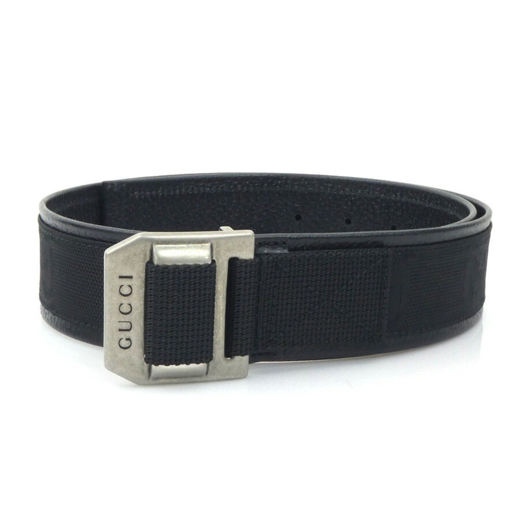 Gucci Gucci Belt Leather Nylon Black Men