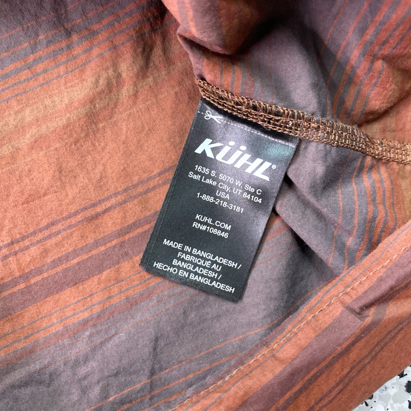 Vintage KUHL Mens M Short Sleeve Button-Up Shirt Wicking Lightweight Plaid Orange Size US M / EU 48-50 / 2 - 4 Thumbnail