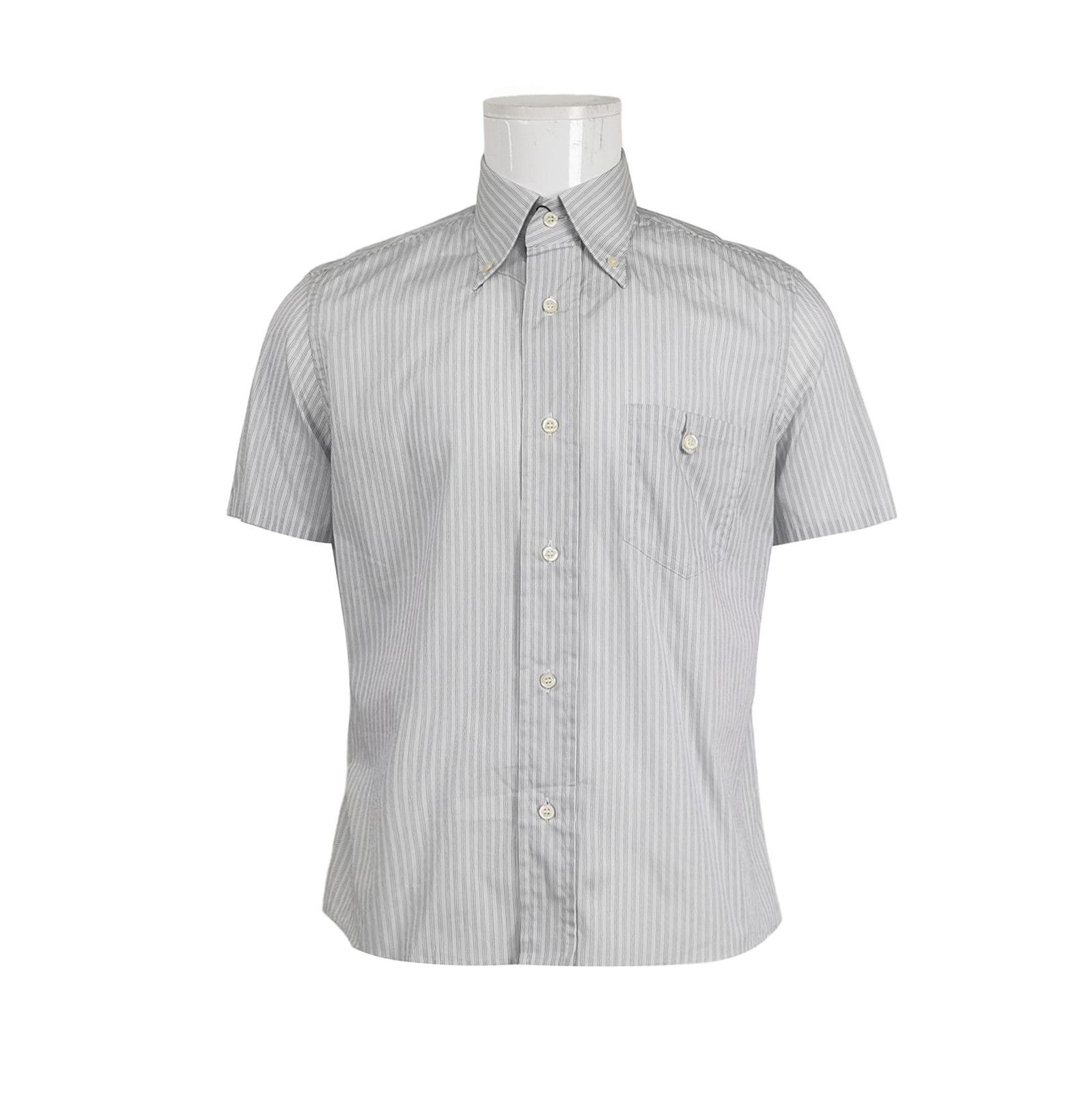 Prada Prada Striped Short Sleeve Button-Up Shirt 0089 Size M / US 6-8 / IT 42-44 - 1 Thumbnail