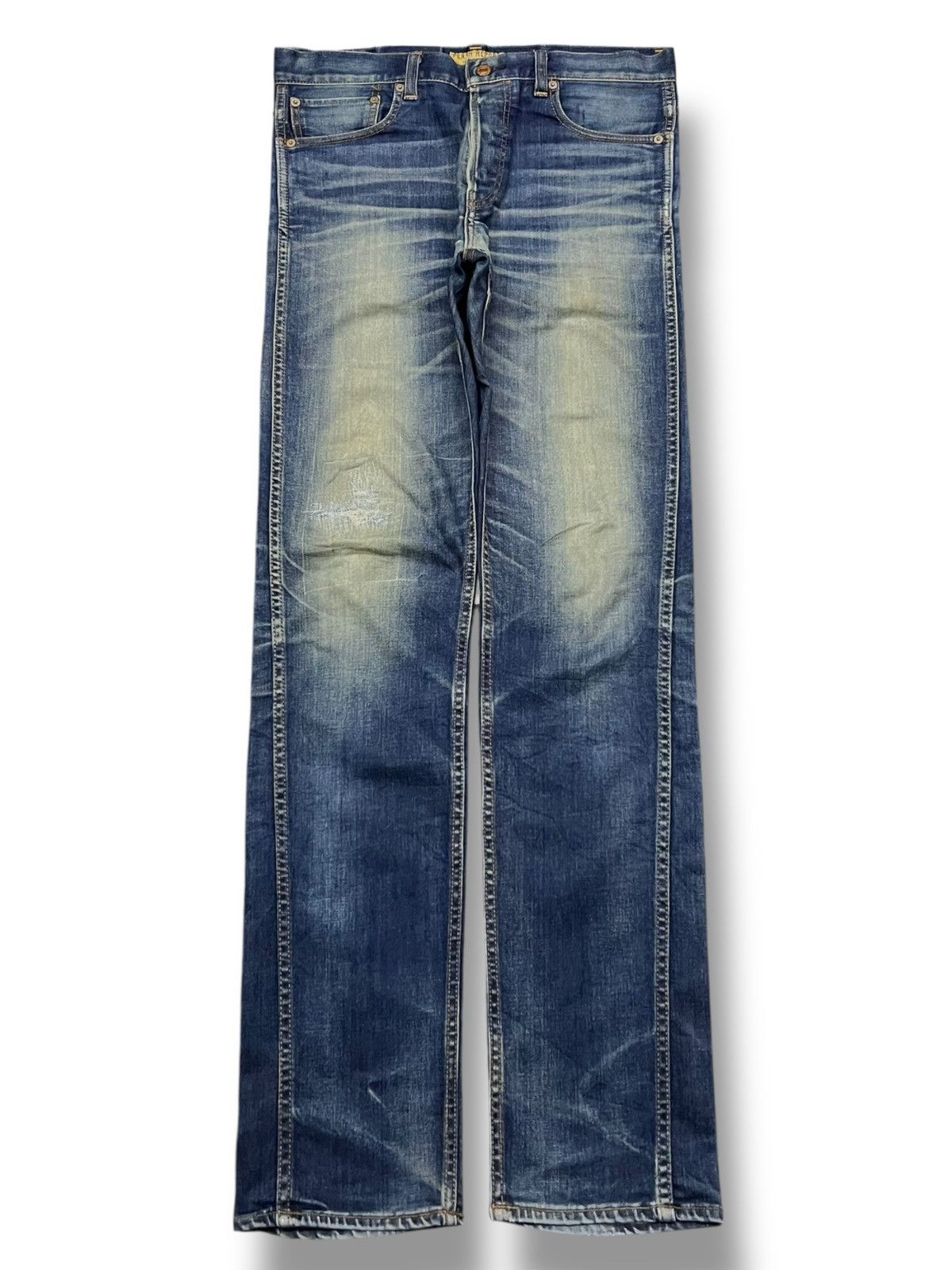 Japanese Brand Flash Report Vintage Japan - Faded Blue Wash Style Jeans Size US 35 - 2 Thumbnail